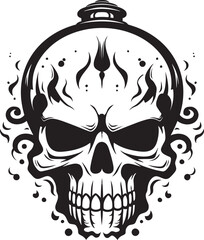 Sombre Skull Mark Enigmatic Vector Art Mystical Skull Glyph Intricate Vector Symbol