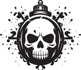 Skeletal Monarch Eerie Vector Insignia Phantoms Mark Sinister Skull Badge