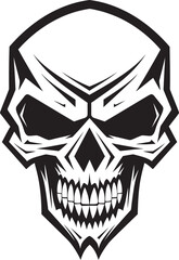 Spectral Secrets Sinister Vector Logo Elegance in Death Haunting Skull Symbol