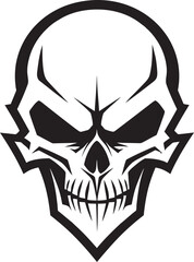 Obsidian Deaths Mark Vector Logo Gothic Grin Mysterious Skull Design