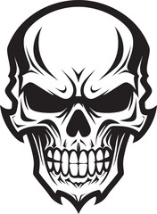 Fototapeta premium Sinister Spell Ghostly Vector Symbol Mystical Aura Eerie Skull Art