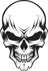 Mystical Aura Eerie Skull Art Phantom Whispers Enigmatic Vector