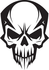 Sorcerers Glyph Mystic Skull Icon Sinister Spell Ghostly Vector Symbol