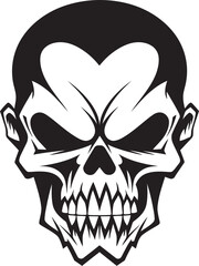 Sorcerys Gaze Haunting Vector Logo Abyssal Whispers Dark Skull Glyph