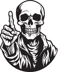 Epic Skull Icon Stylish Symbol Dark Enigma Occult Head Design