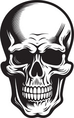 Skeletal Mystery Gothic Skull Mark Eerie Skull Silhouette Cryptic Art