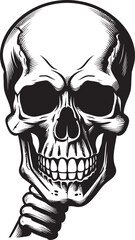 Abyssal Mystique An Ethereal Skull Head Occult Omen A Cryptic Vector Skull