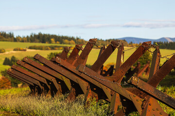 Czechoslovak Second World War fortifications at the border Czech hedgehogs were very effective against tanks. © michal