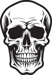 Skeletal Secret A Mystic Vector Logo Vortex of Shadows The Dark Skull Mark