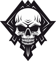Epic Skull Icon A Stylish Symbol Dark Enigma The Occult Head Design