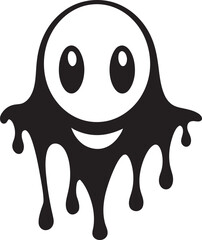 Cryptic Creature A Slime Monster in Black The Viscous Void A Haunting Vector Emblem