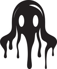 Creepy Crawl of Slime Intriguing Vector Logo Ghastly Gooey Trail An Ominous Slime Symbol