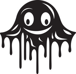 Wickedly Wet A Dark Icon of the Slime Beast Obsidian Ooze Nightmare Vector Art of Dread
