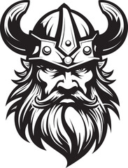 Ebon Conqueror A Viking Chief Mascot Valhallas Guardian A Divine Viking Emblem