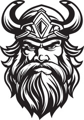 Dragonship Captain A Viking Leader in Vector Warriors Legacy A Black Vector Viking Logo