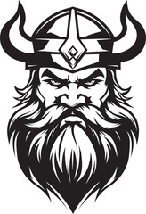 Iceborne Marauder A Viking Emblem of Frost Nordic Navigator A Viking Logo in Vector