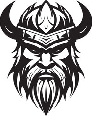 Ebon Conqueror A Viking Leader in Vector Raiders of the North A Viking Logo of Power