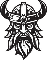 The Viking Raider A Fearsome Mascot Icon Ink Black Berserker A Viking Symbol of Power