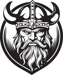 Odins Avatar A Mighty Viking Mascot Midnight Marauder A Stealthy Viking Emblem