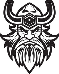 Ebon Conqueror A Viking Leader in Vector Raiders of the North A Viking Logo of Power