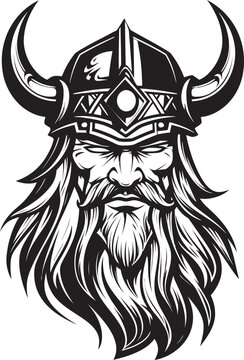 Viking Virtue A Symbol of Honor and Courage Warriors Legacy A Black Vector Viking Logo