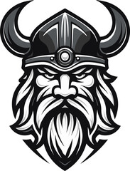 Ebon Norse Warrior Stylish Viking Logo Design The Viking Raider A Fearsome Mascot Icon