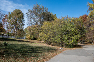 Autumn view of South Park in city of Sofia, Bulgaria