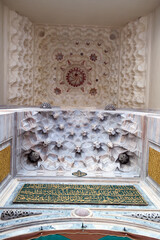 Old islamic pattern architectural ornament stone processing detail shot
