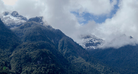 clouds over the mountains