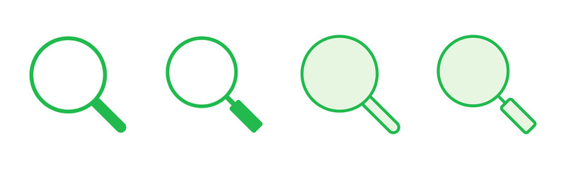 Search icon set. search magnifying glass icon