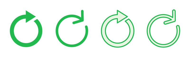 Refresh icon set. Reload icon vector. Update icon.