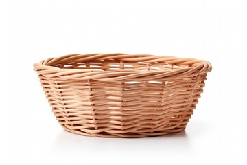Obraz premium Isolated wicker basket on white background