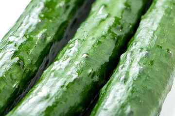 夏野菜の定番「きゅうり」のアップ。
