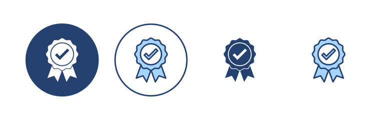 Approved icon vector. Certified Medal Icon