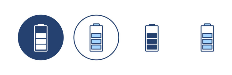 Battery icon vector. battery Charging sign. battery charge level