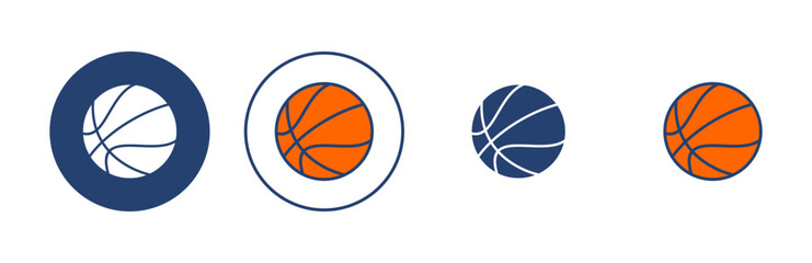 Basketball icon vector. Basketball ball sign and symbol