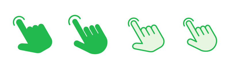 Obraz premium Hand click icon set. pointer icon vector. hand cursor icon vector