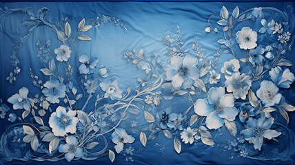 blue floral background | generative AI