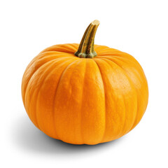 Obraz premium ripe golden orange pumpkin isolated on transparent background