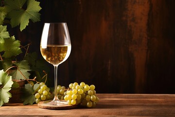 White wine in a wineglass Idea