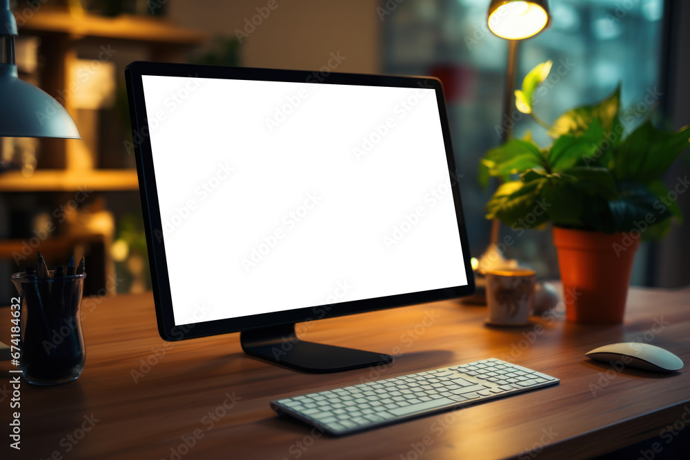 Aufkleber a computer monitor with a website design mock-up. concept of web development and design. generative 