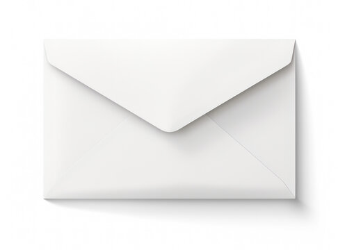 perfect white office envelope isolated with soft shadow.​