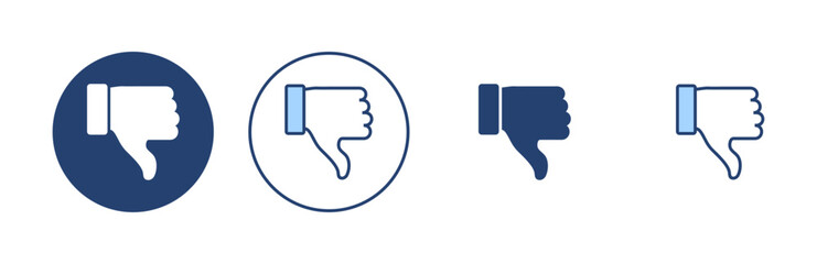 Fototapeta premium Dislike icon vector. dislike sign and symbol. Hand with thumb down