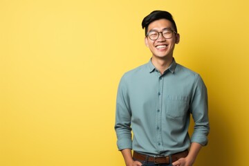 Asian man smiling standing portrait