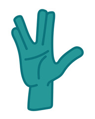 vulcan gesture illustration