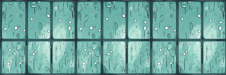 water drops on glass in graphic style