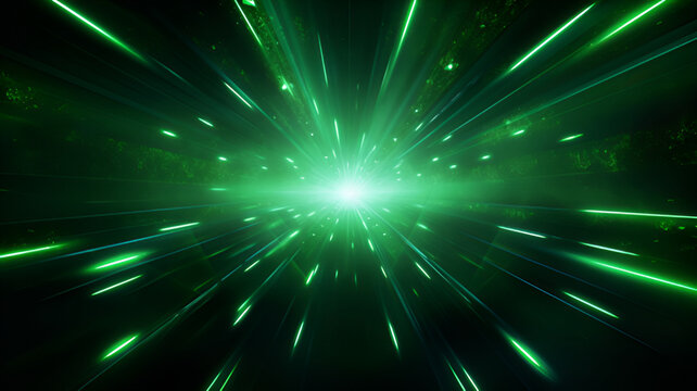 abstract background with green rays | generative AI