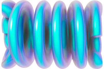 a blue and purple curve 3d object with a white background, an abstract painting with a blue, orange, and yellow background