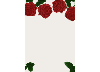 Background with red rose decoration