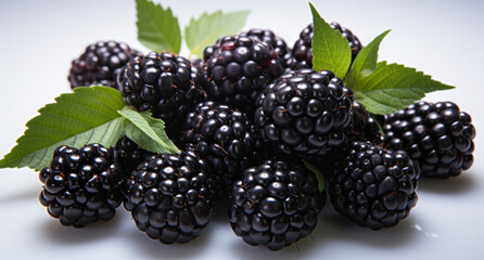 Portrait of blackberries. Ideal for your designs, banners or advertising graphics.